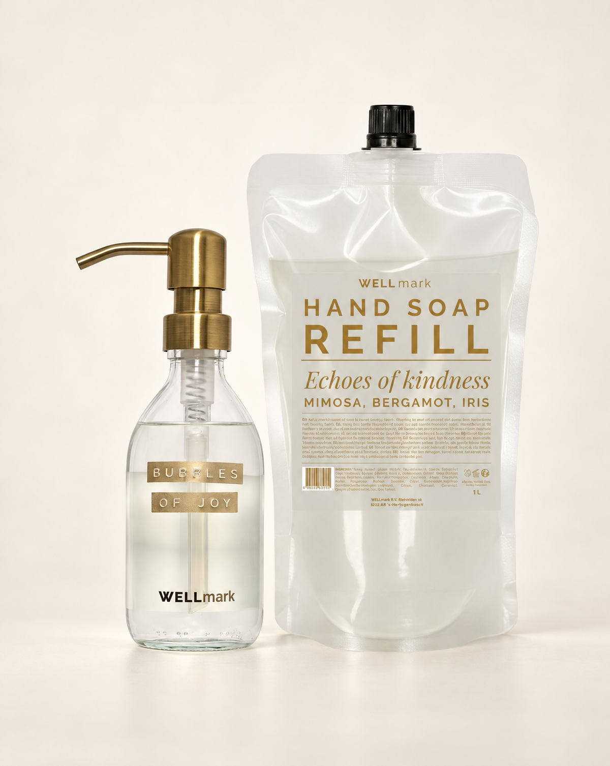 WELLmark Refill Duo, handzeep met navulling (1000 ml)