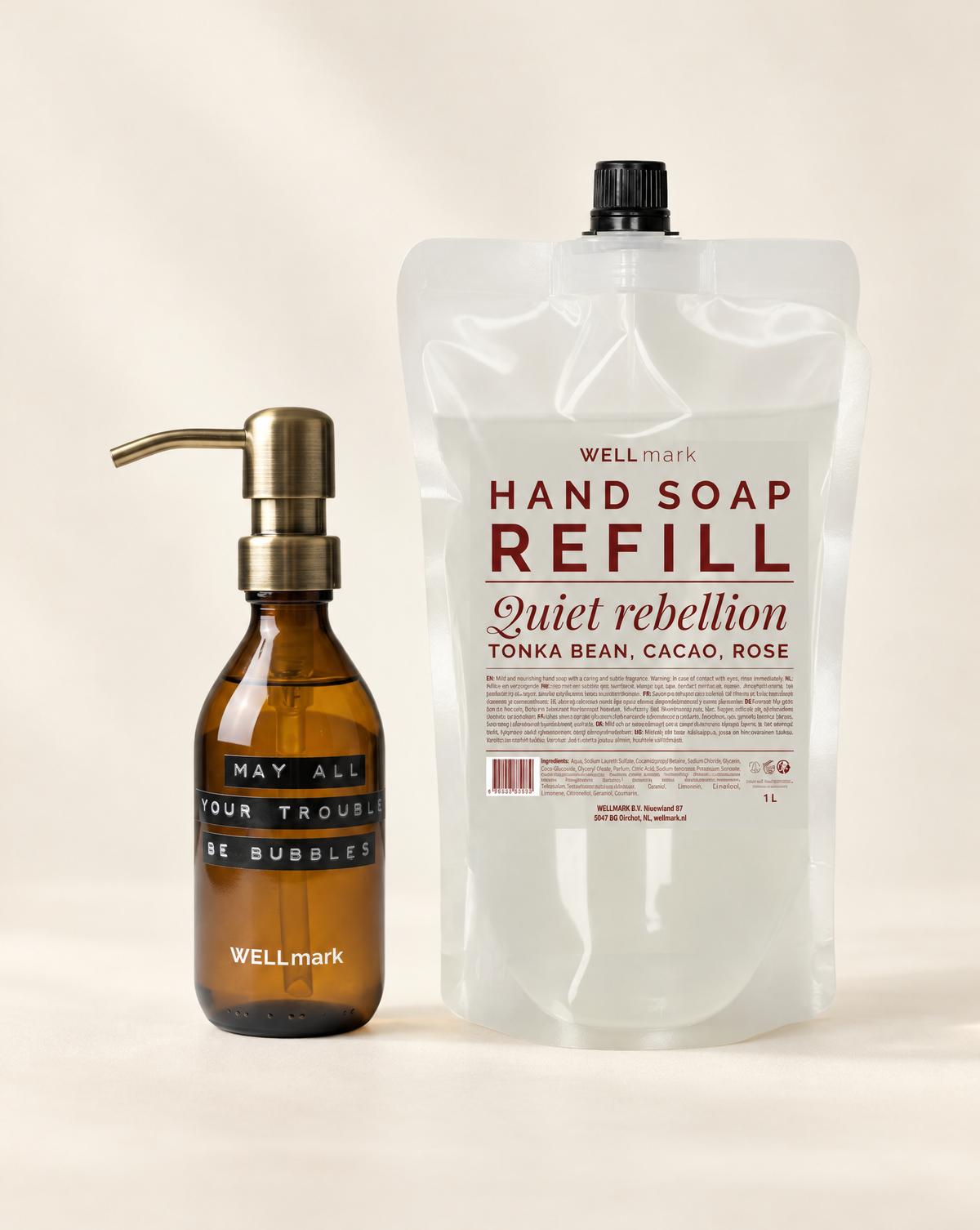 WELLmark Refill Duo, handzeep met navulling (1000 ml)